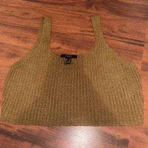Forever 21 tan tank top crop top